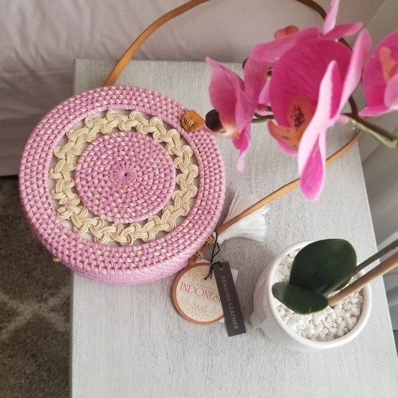 Hand Crafted in Indonesia Handbags - Handwoven Rattan Purse